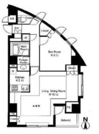 グラーサ西麻布 11階 間取り図