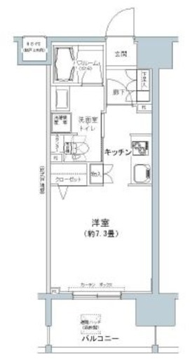 パークキューブ板橋本町 404 間取り図
