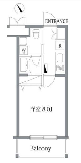 ガーデン荏原中延 406 間取り図