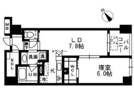 レジディア日本橋浜町 1001 間取り図