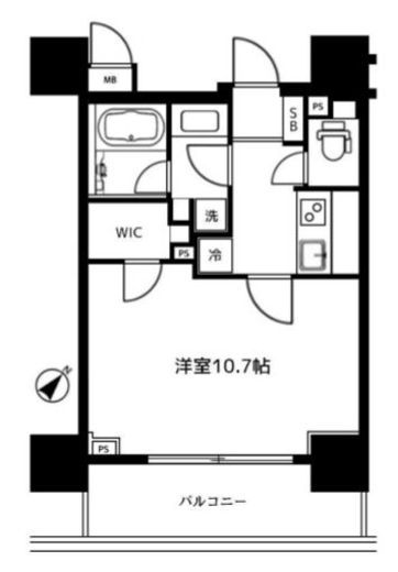 ノーブル代々木上原 4階 間取り図