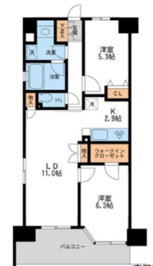 レジディア南千住 1001 間取り図