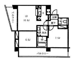 ヴォアラクテ西早稲田 405 間取り図