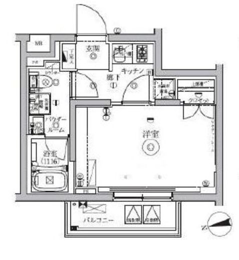 セジョリ新宿上落合 5階 間取り図