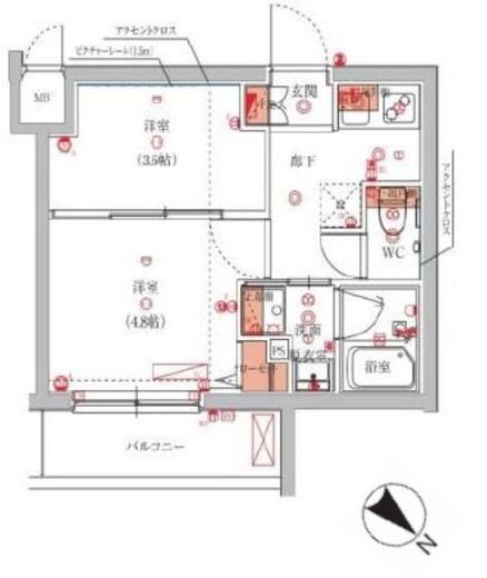 （仮称）池袋ウエストレジデンス 3階 間取り図