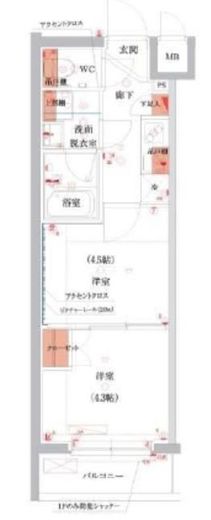 （仮称）池袋ウエストレジデンス 2階 間取り図