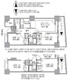 アクティ汐留 3411 間取り図