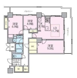 ロイヤルパークスタワー南千住 2813 間取り図