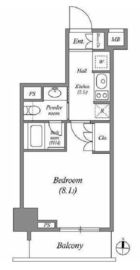 アビタシオン神楽坂 503 間取り図