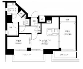 レックス赤坂レジデンス 11階 間取り図