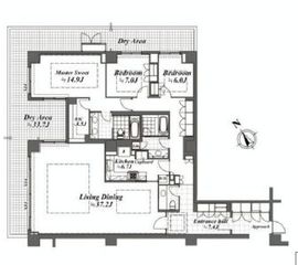 オパス有栖川テラス＆レジデンス 1階 間取り図