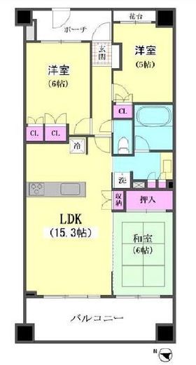 アールブラン大井町ミュゼ 3階 間取り図