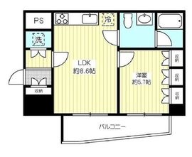 フィールM西新宿 8階 間取り図