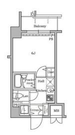 レジディア広尾2 407 間取り図