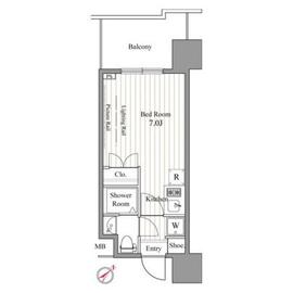 レジディア東銀座 911 間取り図