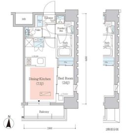 アーバネックス菊川3 201 間取り図