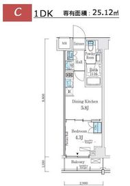 ソラニテ馬込 105 間取り図