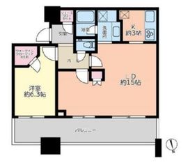 クレストプライムタワー芝 15階 間取り図