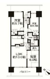 イーストパークス大島サザンスクエア 13階 間取り図