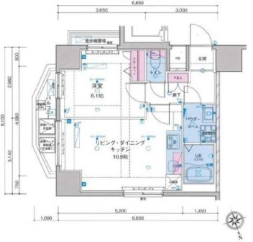 ジェノヴィア浅草駅前スカイガーデン 5階 間取り図