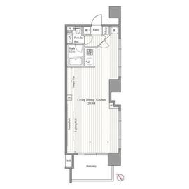 レジディア東銀座 1102 間取り図