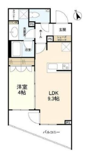 クオリア恵比寿パークフロント 2階 間取り図
