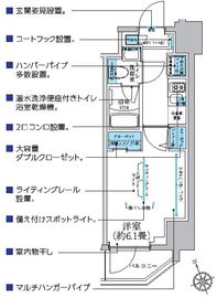 クレヴィアリグゼ南品川 606 間取り図