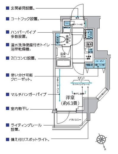 レジディア南品川プレイス 901 間取り図
