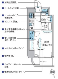 レジディア南品川プレイス 602 間取り図