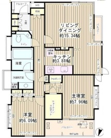 上用賀コートサイド 2階 間取り図
