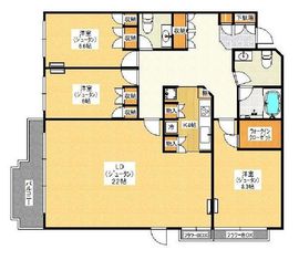 テラス広尾 2階 間取り図