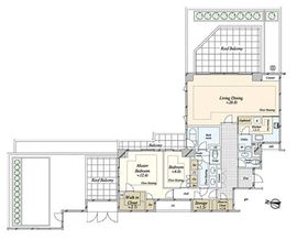 パークマンション南麻布 4階 間取り図