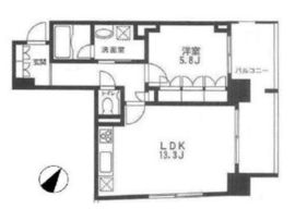 パークサイド神山 6階 間取り図