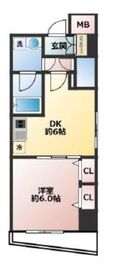 エステムプラザ市谷外濠公園 5階 間取り図