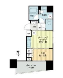 ライオンズミレス新中野 7階 間取り図