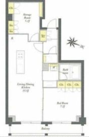 プライムメゾン下北沢 301 間取り図