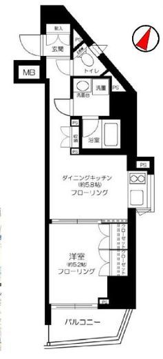 コンシェリア西新宿 10階 間取り図