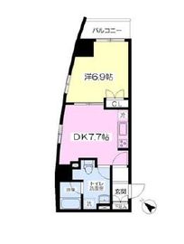 フォレシティ小伝馬町 603 間取り図