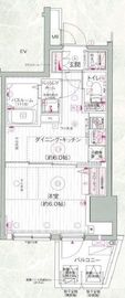 エステムプラザ市谷外濠公園 2階 間取り図