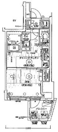 エステムプラザ市谷外濠公園 3階 間取り図