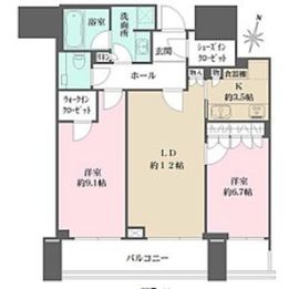 赤坂タワーレジデンス トップオブザヒル 15階 間取り図