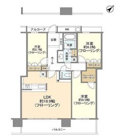 キャピタルマークタワー 38階 間取り図