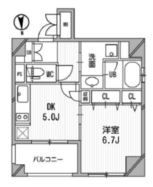 クリオ三田ラ・モード 709 間取り図