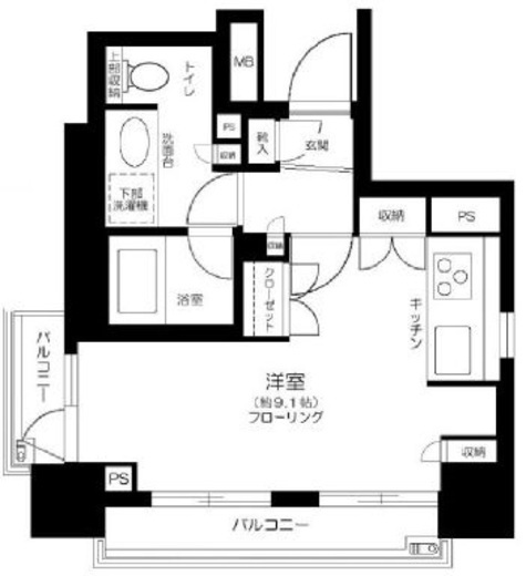 日本橋ヴォアール 7階 間取り図