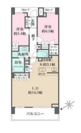 ザ・パークハウス二子玉川ガーデン 7階 間取り図