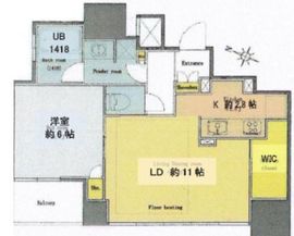 プラウド本郷弓町 4階 間取り図