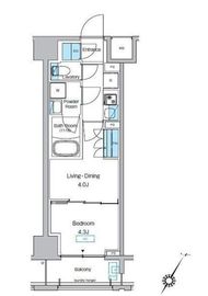 プレディアコート森下テラス 305 間取り図