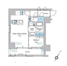 プレディアコート森下テラス 301 間取り図