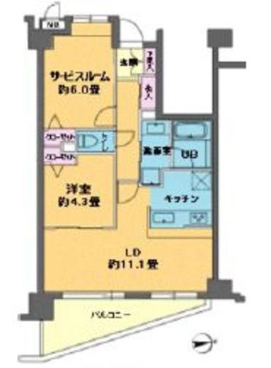 カスタリア目白 103 間取り図