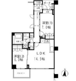 下北沢パークハウス 2階 間取り図